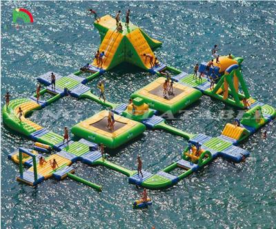 China Waterpark Large Inflatable Water Park Equipment Floating Customized Inflatable Aqua Park for sale