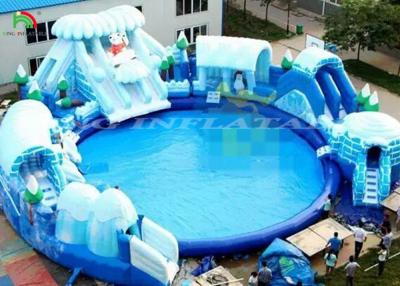 China Kids Play Design Inflatable Large Pool Water Park Inflatable Water Park With Swimming Pool And Slide for sale