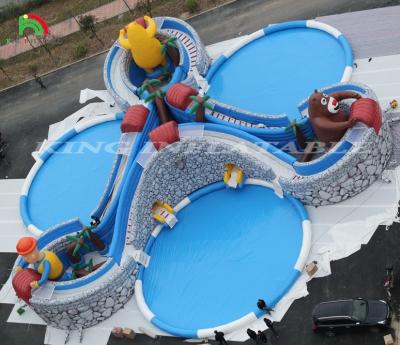China Piscina Inflável Parque Aquático Bolas de Natação Brinquedos Piscinas Deslizamento Inflável Para Crianças E Adultos à venda