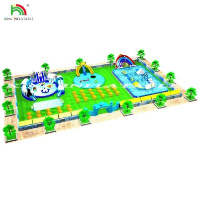 China Outdoor Children Water Park Pool Inflatable Water Park Commercial Amusement Park For Kids Jump Fun for sale