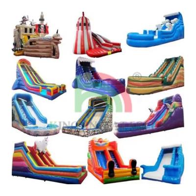 China 18ft Tropical Fiesta Breeze Water slides Commercial Grade Inflatable Water Slide for Kids Adults for sale