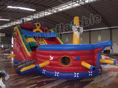 China Outdoor 0.55mm PVC Blow Up Pirate Ship Dry Slide Waterproof With CE Certificated for sale