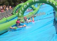 China 100×3m Giant PVC Tarpaulin Inflatable Slip Slide The City For Adult Inflatable Water Slide for sale