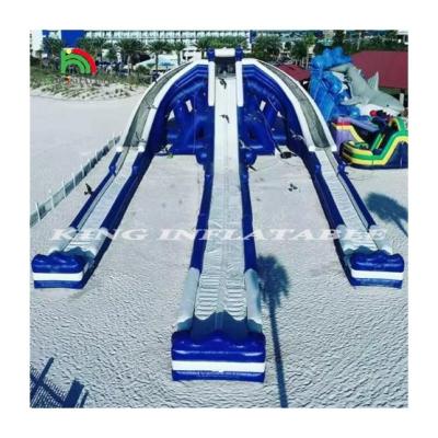 China High Quality Large Inflatable Water Slide Huge Triple 3 Lane Inflatable Water Slide for Sale for sale