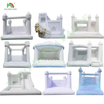 China Factory Price Custom White Inflatable Bounce Castle Party Wedding Bouncer House And Slide Combo For Sale for sale