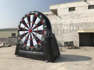 China Giant Inflatable Football Dart Board Outdoor Sports Games Black And White Color for sale