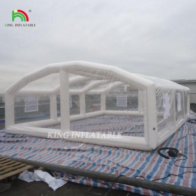 Chine Customized Large Pvc Clear Dome Tent Air Tight Portable Inflatable Pool Tent Cover Bubble House à vendre
