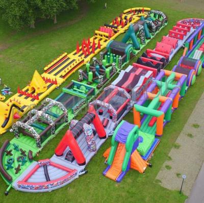 China Giant Outdoor Inflatable Obstacle Course For Adults And Kids Play for sale
