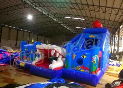 China Outdoor Games Ocean World Inflatable Jumping Castle With Slide For Kids And Adults for sale