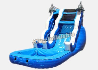 China 16 ft Dolphin Rush Wave Commercial Inflatable Water Slides 7 * 4 * 5m for sale