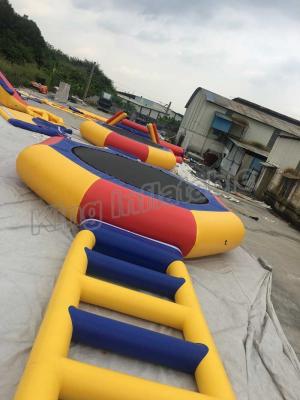 China PVC Inflatable Water Parks / Inflatable Water Trampoline And Slide For Family for sale