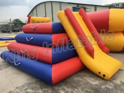 China OEM Inflatable Water Park Equipment / PVC Tarpaulin Blow Saturn Water Toy With Slide for sale