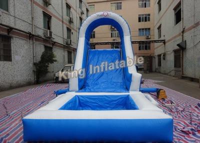 China Blue Family Double Stitching Inflatable Water Slide For Kids for sale
