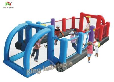 China Commercial Inflatable Sports Games Double Color / Giant Inflatable Soccer Filed for sale
