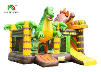 China Customized Size Dinosaurs Inflatable Bounce House / Toddler Bouncy Castle With Slide for sale