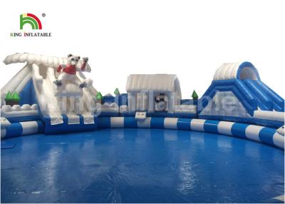 China Custom Polar Bear White Giant Inflatable land Water Park Durable Odourless for sale