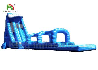 China Blue Single Lane Outdoor Inflatable Water Slide For Adult Customized 15 * 5m EN71 for sale