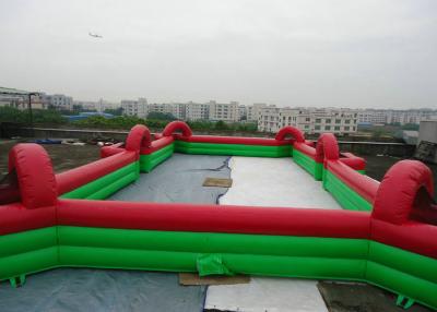 China Commercial Inflatable Football Game / Soccer Field Sports Equipment With 0.45mm - 0.55mm PVC for sale
