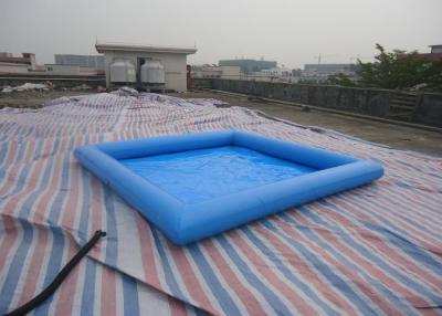 China Square PVC blue Inflatable Water Pool / Water Pool For Kids Fun 32cm Depth for sale