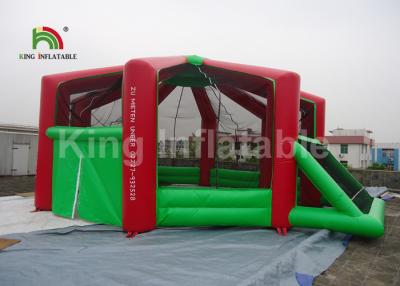 China Customized Rent Red Indoor Inflatable Football Arena For Adults Anti - Crack / Anti - Skid for sale