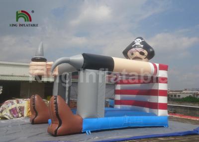 China PVC Pirate Theme Inflatable Jumping Castle Bouncer 4 X 3m Outdoor Grey Color for sale