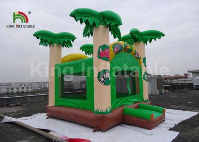 China 5x4.5m Green Coconut Tree Kids Inflatable Jumping Castle / Blow Up Bounce House for sale