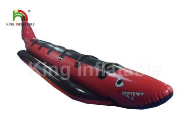China Red Shark Inflatable Fly Fishing Boats , Airtight System 6 Man PVC Blow Up Raft for sale