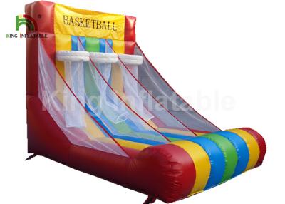 China Red Triple Basketball Hoop Shoot Inflatable Sports Games For Rent Fire - Retardant for sale