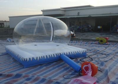 China Christmas Inflatable Snow Globe / Clear Bubble Tent With Air Mattress and Zipper for sale