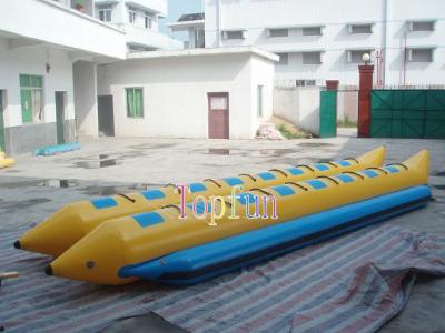 China Banana Boat For Sale / Double Line Tube Inflatable Fly Fishing Boats For Summer Exciting Beach Sports 16 Person for sale