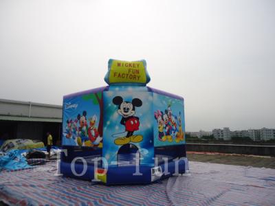 China Kids Outdoor Small Inflatable Commercial Bouncy Castles for Hire Mickey Mouse for sale