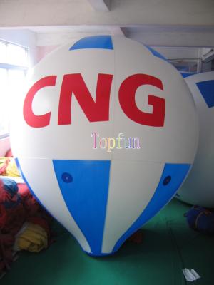 China 5m Long 0.18mm PVC Helium Inflatable Advertising Balloons With Custom Logo / Artwork for sale