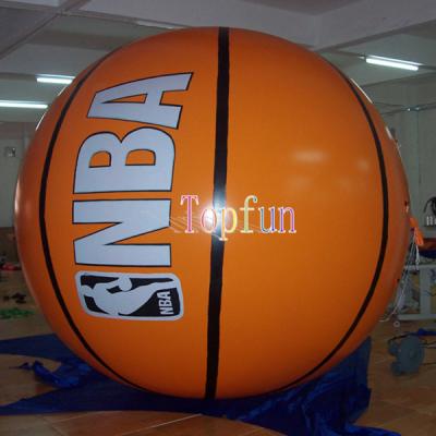 China Playground Inflatable Advertising Balloons Basketball Shape With Digital Printing for sale