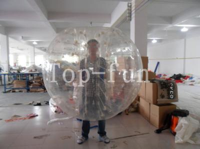 China Bola inflable de la burbuja de Zorbing del cuerpo de la lona del PVC/de TPU, bola de balanceo humana para el patio en venta