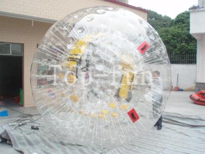 China PVC Transparent Inflatable Zorb Ball , Fantastic Zorbing Ball 3m Dia For Water Park for sale