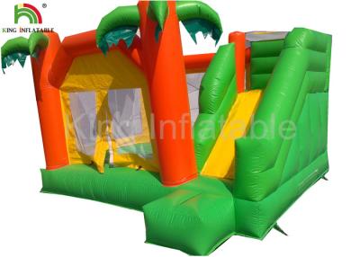 China Rainforest theme 0.55mm PVC Funny Inflatable Jumping Castle For Children / Adult for sale