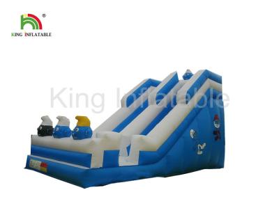 China Blue Crazy Fun Surf Inflatable Dry Slide With Digital Printing , Inflatable Dry Slide for sale