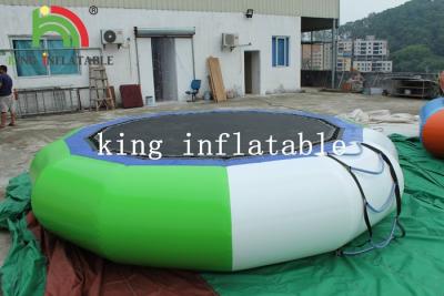 China Custom PVC Floating Inflatable Water Toy / Metal Frame Elastic Water Trampoline for sale