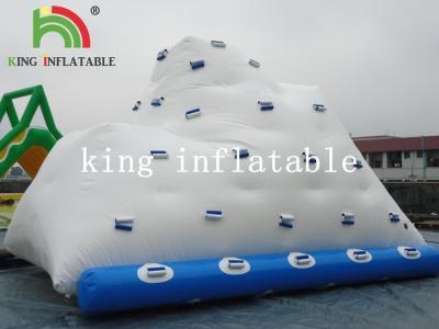 China Backyard White Inflatable Water Iceberg / Durable PVC Custom Logo Printed Water Toy for sale