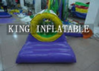 China Commercial 0.9mm PVC 3m D Inflatable Water Toys / Obstacle With Mattress for kids for sale