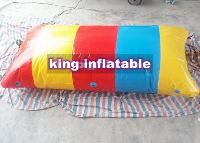 China Colorful Strip Inflatable Catapult Blob , Custom PVC Tarpaulin Inflatable Water Toy for sale