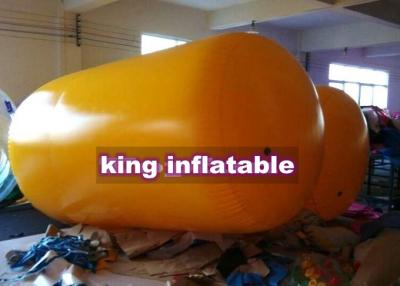 China 2m Dia Or Customized Yellow Inflatable Water Toys / PVC Cylinder Blob Water Park Use for sale