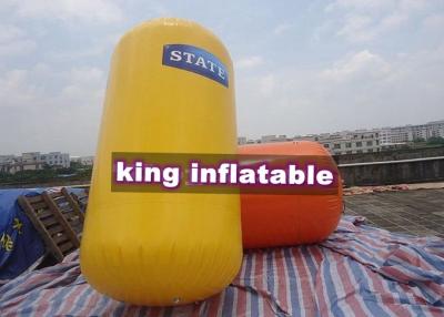China Yellow / Orange Inflatable Water Floating Buoys , Lead Free PVC Floating Toys for sale