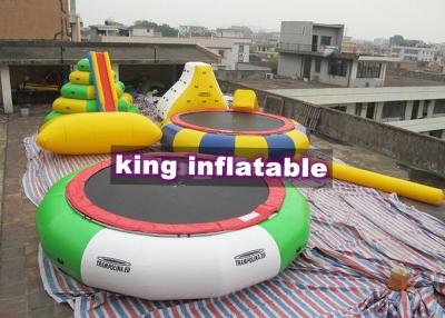 China Heat Sealing Blow Up PVC Water Combine Toys /  Tower Slide Iceberg Trampoline And Water Blob for sale