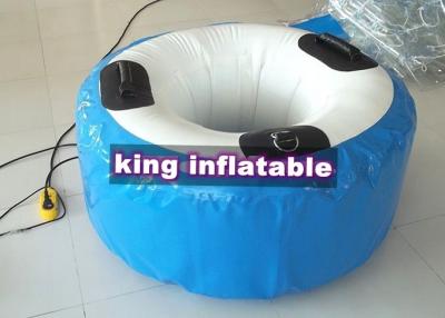 China Mini Blue / White Blow Up Water Toy 0.9mm PVC Tarpaulin Lifebuoy For Water Parks for sale
