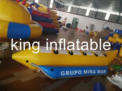 China Sea Inflatable Fly Fishing Pontoon Boats For Children And Adult 0.9mm PVC Tarpaulin / Banana Boat Price for sale