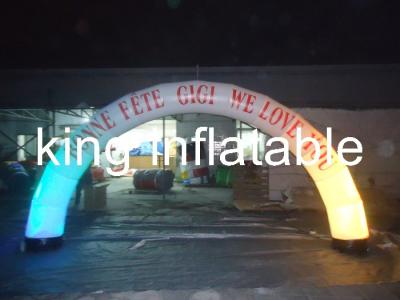 China Digital printing Led light with Oxford fabric material  inflatable advertising arch for promotion for sale