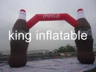 China Coca Cola Bottle Shape Inflatable Arches For Advertising / Inflatable Entrance Arch for sale