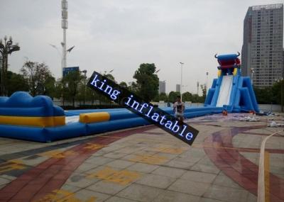 China Giant Dragon Inflatable Water Slide Beach Slide With Pool For Kids And Adults for sale