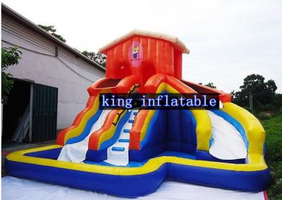 China Kids Inflatable Water Slide Waterproof Backyard Bounce House Swimming Slides Pool for sale